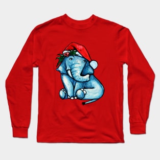 Christmas Elephant Long Sleeve T-Shirt